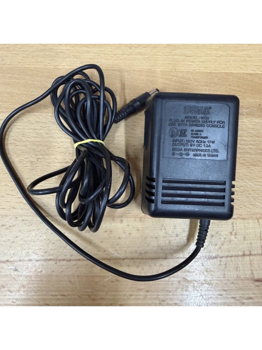 1602 Sega Genesis Power Supply Adapter Black